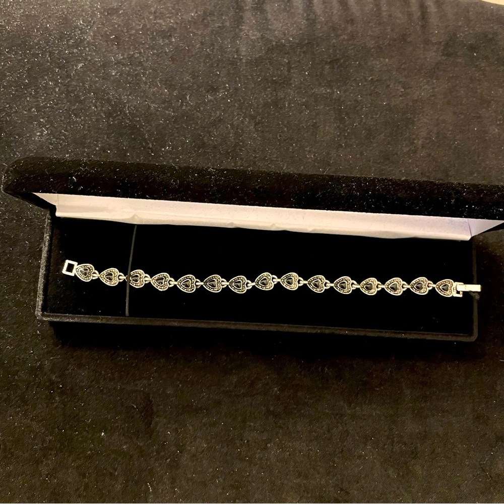 Silver tone, fashion, jewelry, heart bracelet